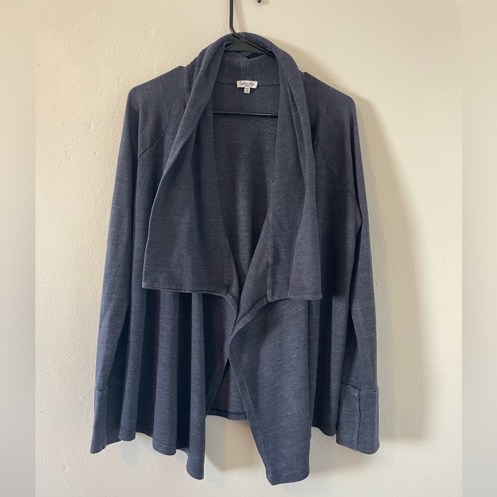 Splendid Draped Cardigan in Navy Blue - Women's large